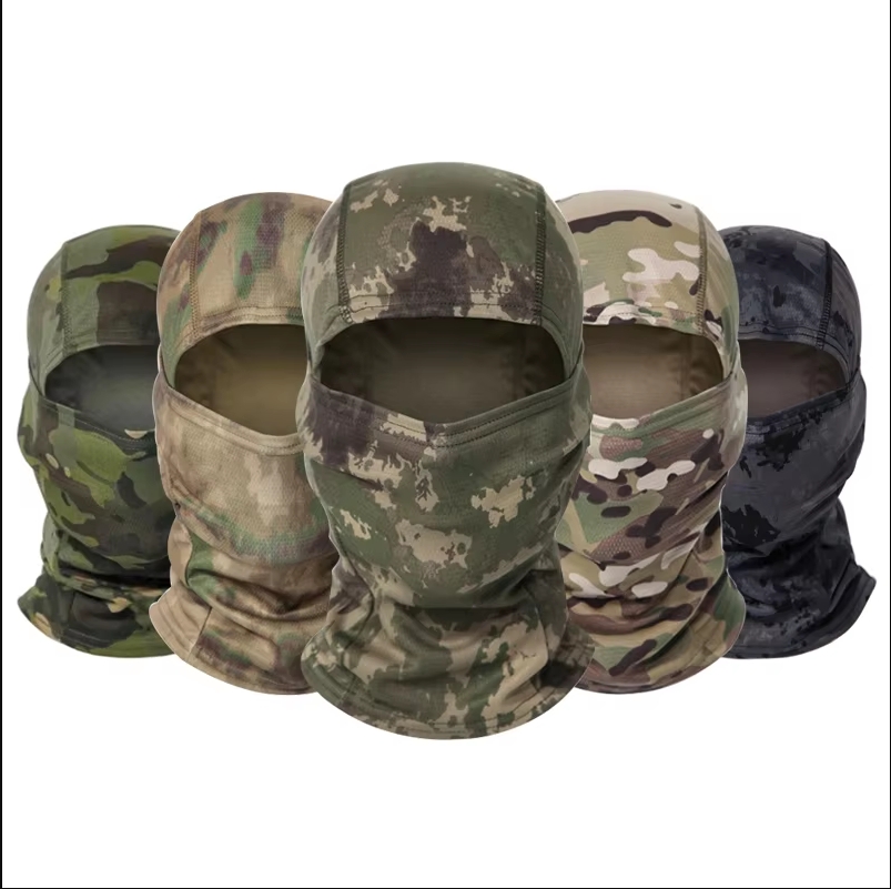 Balaclava Ski Mask - หมวกบาลาคลาวาลายพราง หน้ากากปิดหน้าเต็มใบสำหรับปั่นจักรยาน กีฬากลางแจ้ง ล่าสัตว์ เดินป่า สกี
