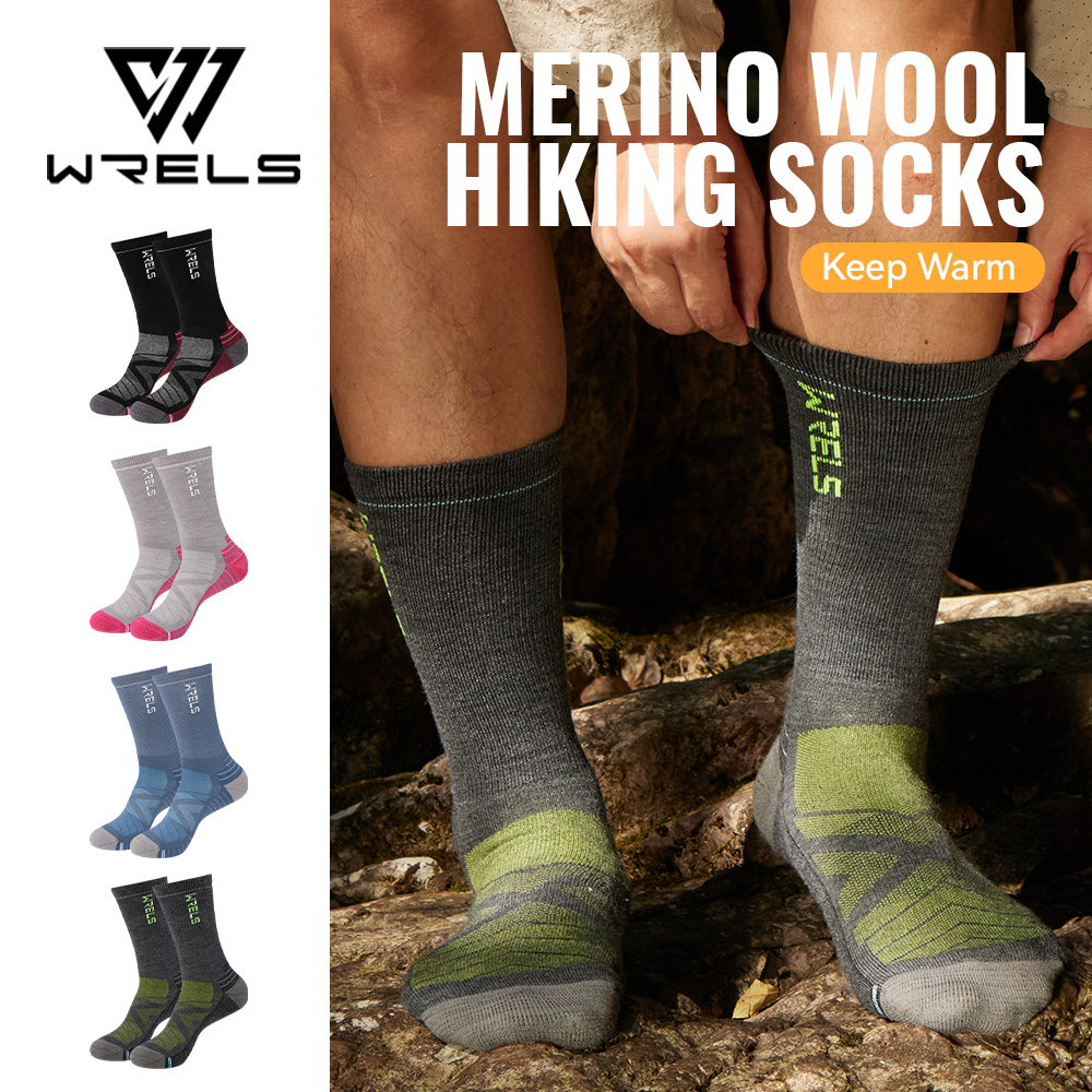 Thermal Sock Wool - ถุงเท้าขนแกะเมอริโน WRELS 1/2/3 ถุงเท้ากันหนาวแบบหนา ระบายอากาศได้ดี ซับเหงื่อ