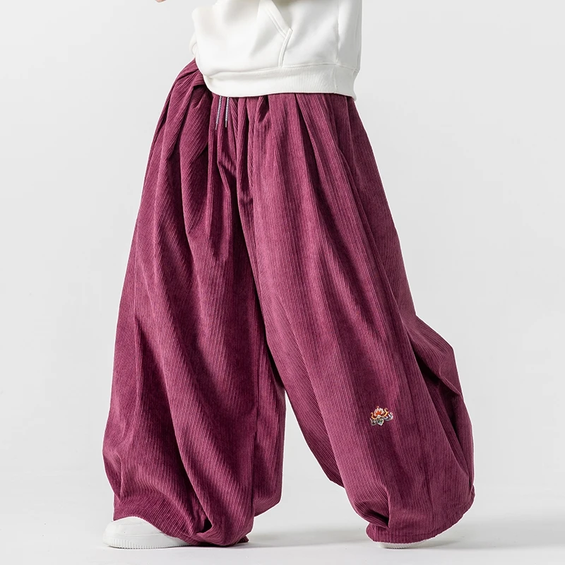 กางเกงขายาวคอร์ดูรอยทรงหลวมสไต - Corduroy Pant Warm บทวิจารณ์และราคา