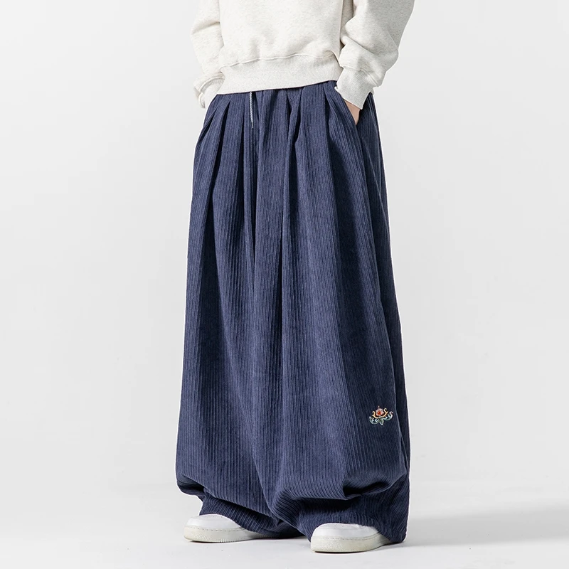 กางเกงขายาวคอร์ดูรอยทรงหลวมสไต - Corduroy Pant Warm บทวิจารณ์และราคา