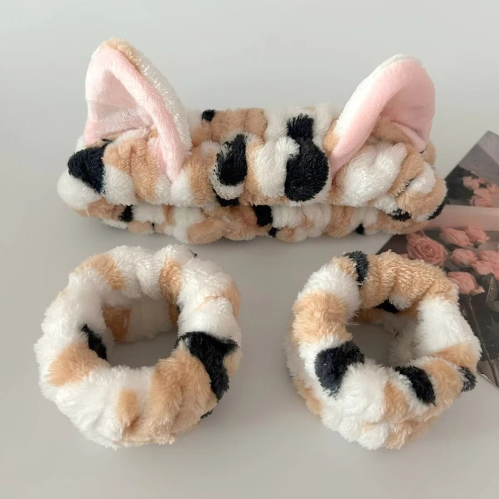 3 ชิ้น/เซ็ตเสือดาวพิมพ์น่ารักแ - Winter Headband Fleece บทวิจารณ์และราคา
