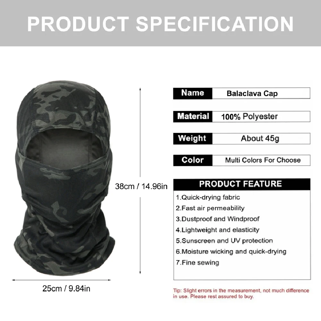 หมวกบาลาคลาวาลายพราง สำหรับปั่ - Balaclava Ski Mask บทวิจารณ์และราคา