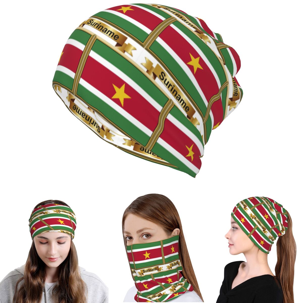 ผลิตภัณฑ์ธงชาติซูรินาม (N) ผ้า - Knit Beanie Hat Warm บทวิจารณ์และราคา