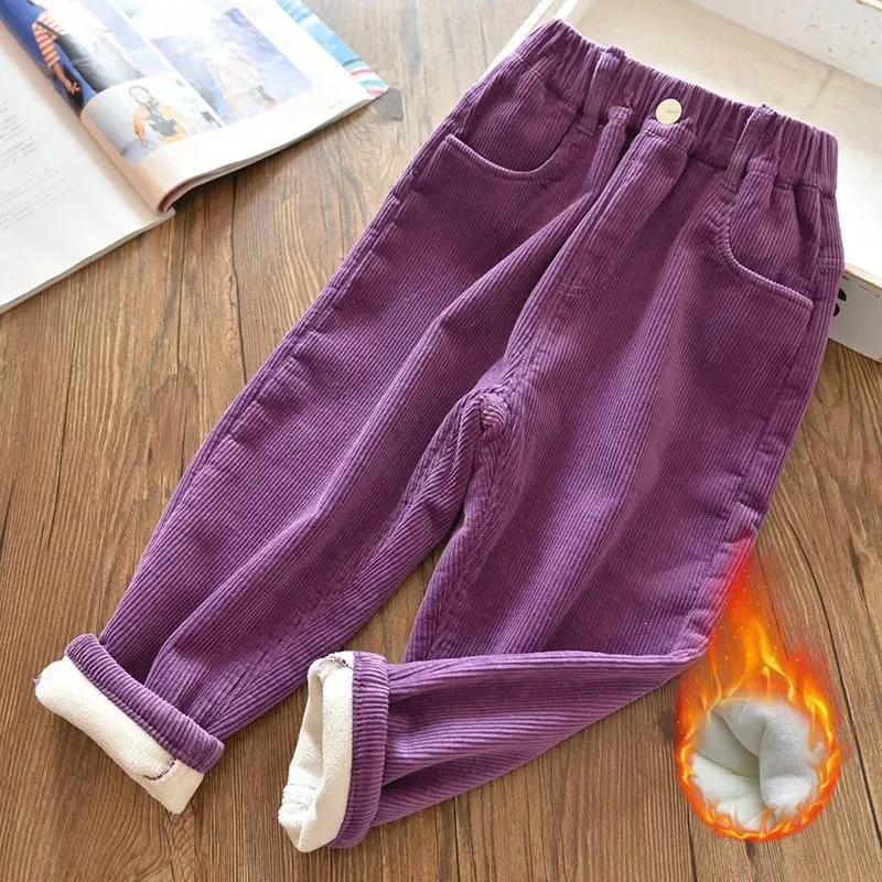 กางเกงผ้าลูกฟูกสำหรับเด็กผู้หญ - Corduroy Pant Warm บทวิจารณ์และราคา