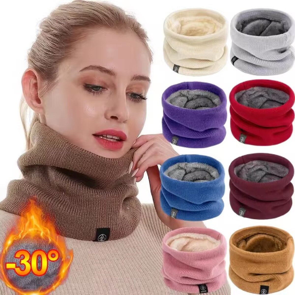 Solid ฤดูหนาว Plush Muffler ถั - Winter Headband Fleece บทวิจารณ์และราคา