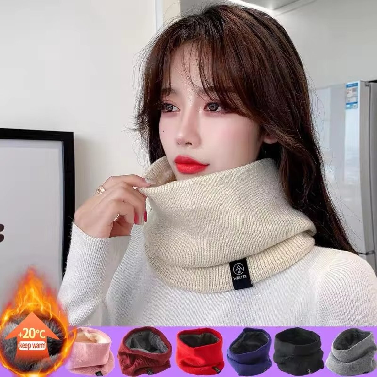 Solid ฤดูหนาว Plush Muffler ถั - Winter Headband Fleece บทวิจารณ์และราคา