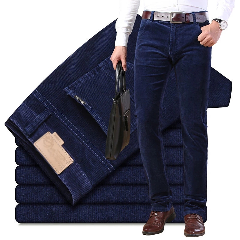 ฤดูใบไม้ร่วงฤดูหนาวผู้ชายหนา C - Corduroy Pant Warm บทวิจารณ์และราคา