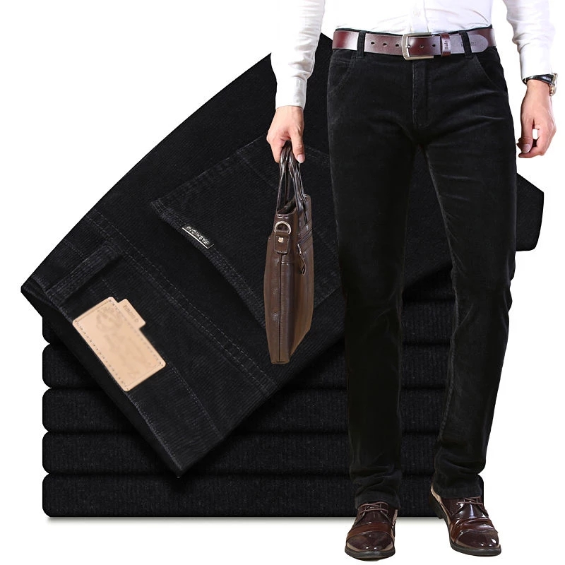 ฤดูใบไม้ร่วงฤดูหนาวผู้ชายหนา C - Corduroy Pant Warm บทวิจารณ์และราคา